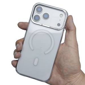 Compatible avec iPhone 17 Pro Max, coque de téléphone magnétique transparente en PC anti-jaunissement 17 Air, diamant scintillant 16 - Product Image 5