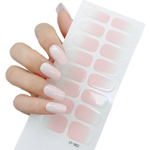 Producto de belleza, pegatina de uñas de Gel semicurado, nuevo gradiente francés 3D, pegatinas de uñas personalizadas completas, pegatinas frescas al por mayor - Product Image 5