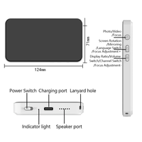 Écran Selfie Magnétique 4,7 Pouces, Dispositif de Mise en Miroir d'Écran Sans Fil, Contrôle Tactile, Moniteur de Vlog pour Téléphone, pour Diffusion en Direct, Nouveau Design