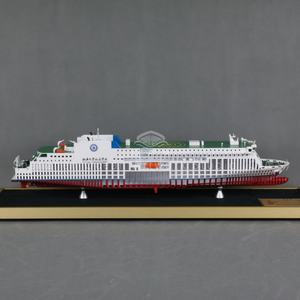 Modèle de navire à passagers fait à la main fabrication cadeau nautique personnalisé modèle de bateau de ferry de 63cm - Product Image 5