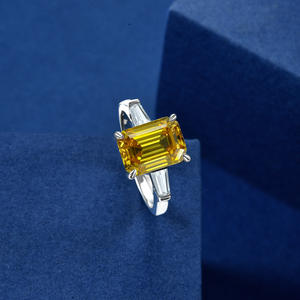 Personalizado al por mayor 925 plata esterlina 4CT Cubic Zircon joyería señoras anillo de compromiso - Product Image 4