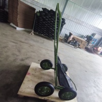 Chariot utilitaire pliable pour la chasse au cerf en acier vert, 4 roues, galvanisé au zinc, OEM personnalisé