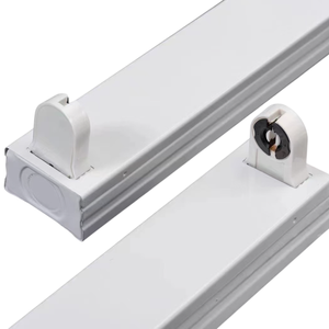 Portalámparas Doble <span class=keywords><strong>para</strong></span> Tubo <span class=keywords><strong>LED</strong></span> T5 T8 de 18w 24w <span class=keywords><strong>36w</strong></span>, Base de PP, 0.25mm 0.3mm, <span class=keywords><strong>Balastro</strong></span> con Batería de Emergencia Integrada Personalizada - Product Image 1