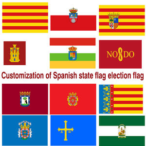 Флаг и баннер испанского флага из 100% полиэстера высокого качества, флаг Мадридского флага на заказ - Product Image 6