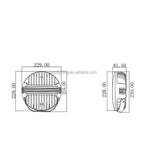 Faro Ausiliario LED da 240W 9 Pollici con Luce Bianca e Indicatore di Direzione Ambra per Accessori Camion Scania Volvo FH MAN - Product Image 6