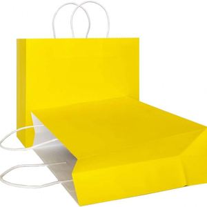 Grands sacs en papier kraft avec poignées pour le déjeuner quotidien, les boutiques, les supermarchés, Noël, les anniversaires, les mariages, emballage en papier - Product Image 1