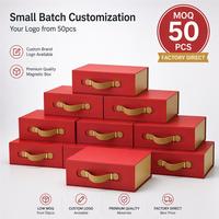 Boîte cadeau pliable magnétique avec logo personnalisé, emballage en carton avec poignée, forme de livre recyclable pour la vente au détail