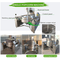 Ligne de production de pop-corn au caramel entièrement automatique 60 kg/h, machine à faire du pop-corn commerciale avec système de revêtement aromatisé