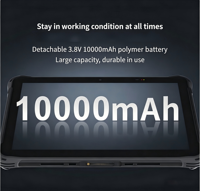 Tablette industrielle P8100P Android 8 cœurs 10,1 pouces en stock pour la logistique, la gestion d'entrepôt et l'inventaire de vêtements, 4 Go de RAM