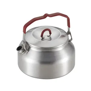 Precio de fábrica al aire libre Picnic Tea Coffee Pot Set Tea Kettle Camping Hervidor de acero inoxidable