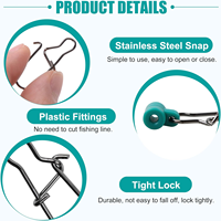 25 Pièces de Plombs Coulissants pour Ligne de Pêche, Ligne Tressée Haute Résistance avec Connecteurs de Plomb à Clip Duo-Lock, Kit de Boîte à Pêche