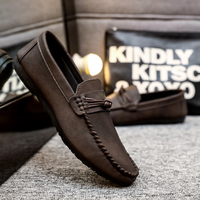 Mocassins ultra légers et souples pour hommes avec détail noué, à enfiler, absorbant les chocs, plats, respirants, pour la conduite et le quotidien