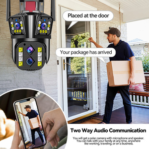 8MP 4k Máy ảnh ngoài trời Wifi PTZ ba ống kính Màn hình kép <span class=keywords><strong>zoom</strong></span> quang học <span class=keywords><strong>10x</strong></span> tự động theo dõi không thấm nước CCTV IP máy ảnh - Product Image 5