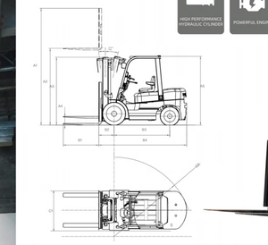 Montacargas Diésel de 2 Toneladas, Montacargas Nuevo con Cabina Metálica Cerrada, Precio de Fábrica en Venta - Product Image 6