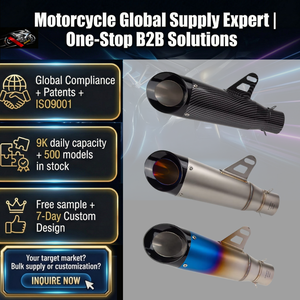 Silencieux d'échappement universel pour moto Geometry 60MM 51mm pour Honda YZF R6 R3 R25 MT07 MT09 <span class=keywords><strong>Z400</strong></span> Z900 Z650 MT03 - Product Image 1
