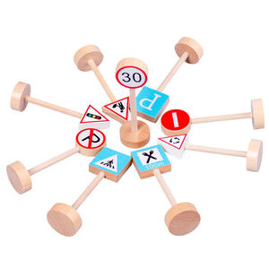 16 bambini pz/set segnale stradale in legno segnali stradali gioco Montessori educativo strada di apprendimento della vita giocattoli per bambini - Product Image 5