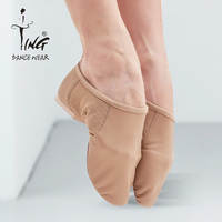 Chaussures de danse jazz pour adultes en cuir, coton et EVA, fabrication sur mesure en gros par Ting Factory