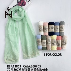 Sciarpa lunga Angelina con pois sfumati e lamina d'oro 70x180 cm per donna, accessorio moda - Product Image 1