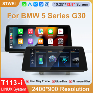 STWEI 2026 จอแสดงผลบางเฉียบใหม่ ระบบ Linux ขนาด 12.8 นิ้ว ความละเอียด 2400X900 สำหรับ BMW ซีรีส์ 5 G30 EVO เครื่องเล่นอัตโนมัติ CarPlay ไร้สาย KSW - Product Image 2