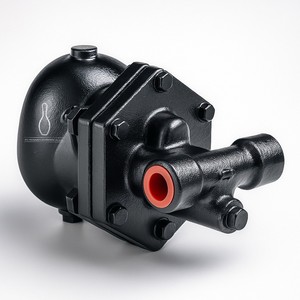 Piège à gaz horizontal en acier au carbone à bride série BFS5F FT450 ANSI150 PN16 avec flotteur à bille thermostatique haute température - Product Image 1
