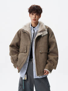 Manteau matelassé ample unisexe à fermeture éclair, style streetwear, motif Aigle <span class=keywords><strong>Condor</strong></span>, en polyester/coton, style vintage américain, épais pour l'automne - Product Image 4