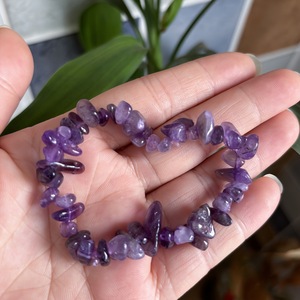 Pulsera de piedras preciosas para mujer, collar de corazón pequeño, conjunto de cadena, explosiones, piedra de amatista semipreciosa Natural, Cruz, estilos de hadas de amor - Product Image 4