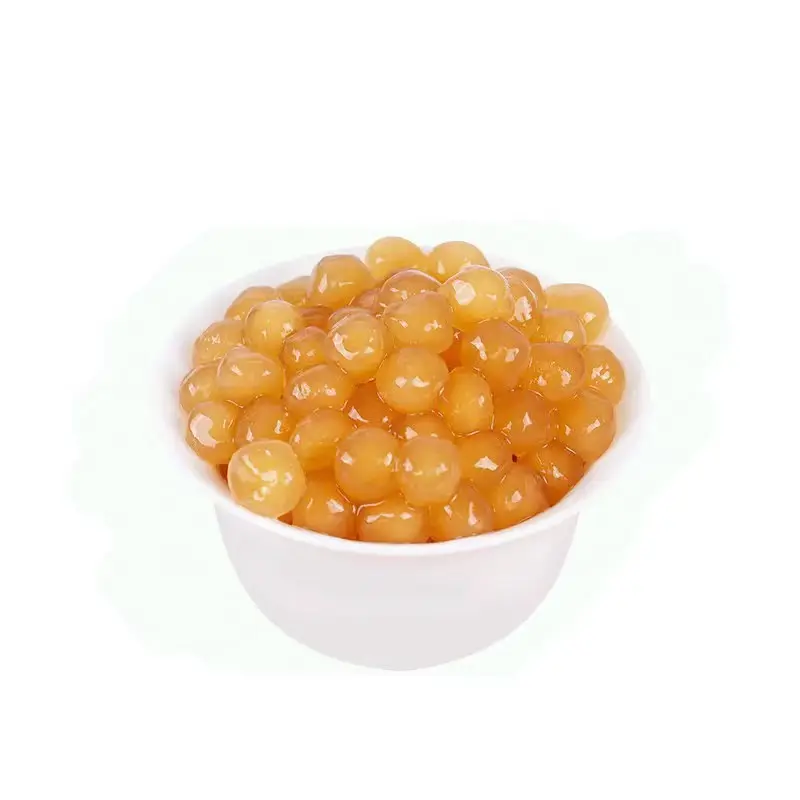 Jaune gros logo oem poudre de thé au lait rita avec boules de perles de tapioca instantanées noires rapides boissons ingrédients de thé à bulles boba