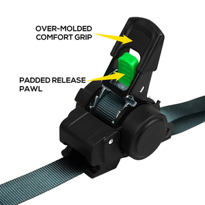 Ensemble de sangles de fixation automatiques à cliquet de 25 mm, <span class=keywords><strong>sangle</strong></span> de contrôle de cargaison à cliquet rétractable - Product Image 4