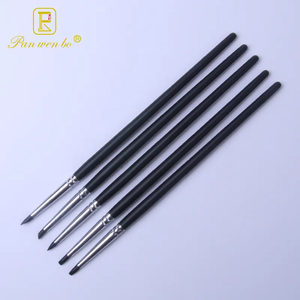 Panwenbo 2023 Hochwertiges schwarzes Silikon-Kunststoff-/Aluminiumrohr 5-teiliges DIY-Kunst- und Töpferwerkzeug für Kinder, Zeichenwerkzeug, Kunstbedarf - Product Image 5