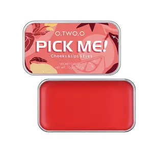O.TWO.O 3 in 1 Lipstick Rouge Eyeshadow Contour Naturally Raise Complexion Lip Stick Eye Shadow Palette Cream Face Makeup Blush