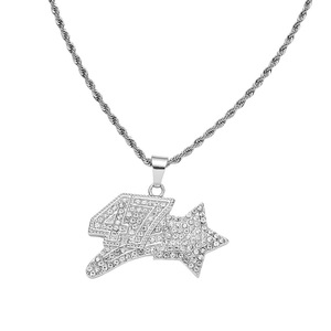 Collar con Colgante Geométrico de Números Estelares, Estilo Hiphop Personalizado, Collares para Hombre, Joyería de Moda al por Mayor, Gran Venta 2026 - Product Image 5