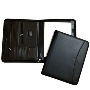 Premium Custom Logo Leather <b>A4</b> Manager Zipper Folder PU Material Multipocket for and Office <b>Files</b> - Product Image 2