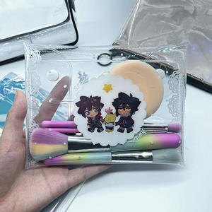 2024 नए फैशनेबल वाटरप्रूफ पीसी मेकअप बैग यात्रा महिला कॉस्मेटिक ब्रश केस पाउच कार्टून पैटर्न पेन पेंसिल आयोजक के साथ - Product Image 3