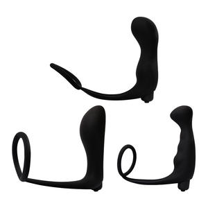 Mainan seks penggetar pemijat prostat pria elektrik silikon 10 kecepatan untuk pria prostat dengan cincin - Product Image 1