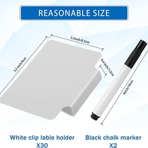 White Plastic Bag Clips Reusable <b>Label</b> Tags For <b>Kitchen</b> Organization 4-5.9in Length Minimalist Design - Product Image 2