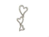 Élégant collier avec pendentif en forme de 3 cœurs connectés, serti de cristaux, collier en forme de cœur pour femmes, à porter tous les jours, accessoire de bijouterie fine