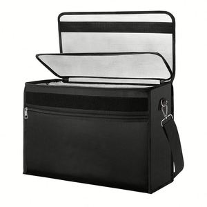 CUSTOM Large 17x12x5.8 Inches Fireproof Document Money Bag Water Resistant Folder Safe Bag Filing Products - Product Image 1