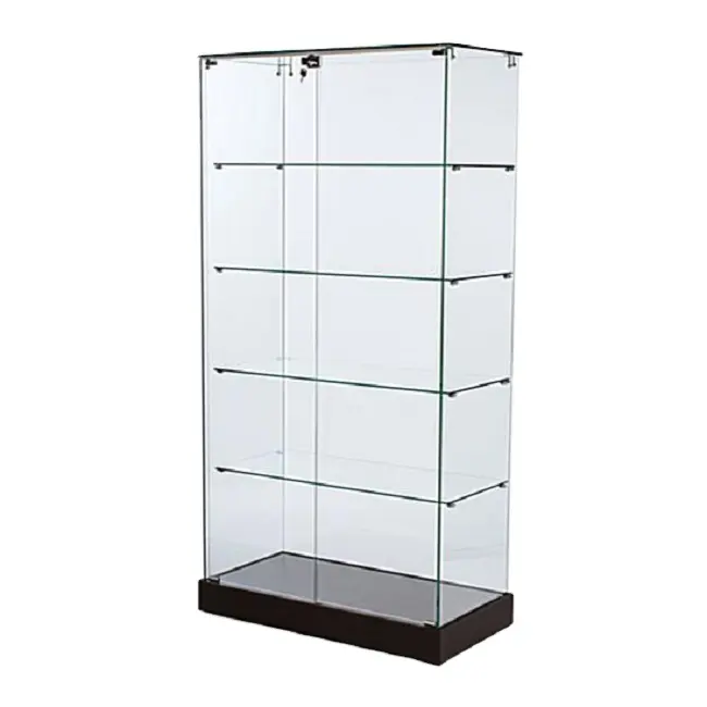 Customized Glass Display Unit Glass Jewelry Display Case Glass Merchandise Cabinet