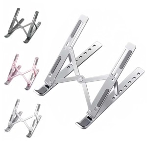 Support vertical pour ordinateur portable en métal réglable sur 7 niveaux, support maximum pour ordinateur portable de 15,6 pouces, nouveau support de bureau pour ordinateur portable - Product Image 1