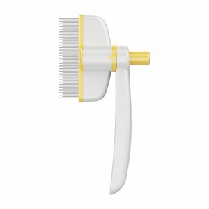 Nouveau nettoyage pour animaux de compagnie épilation conception de peigne à <span class=keywords><strong>puces</strong></span> rotatif animal de compagnie chat chien peigne universel chat brosse <span class=keywords><strong>bouton</strong></span> de libération peigne à cheveux pour animaux de compagnie - Product Image 1
