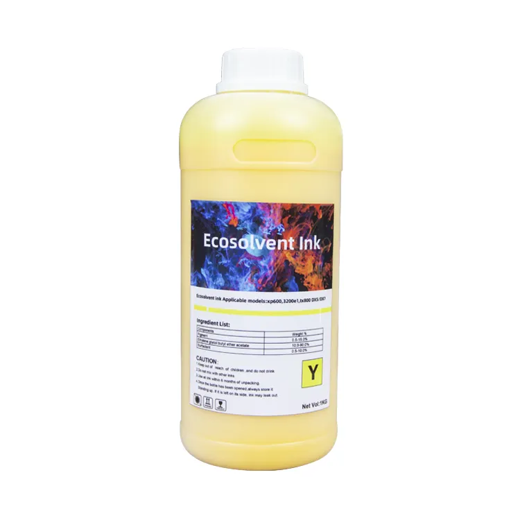 Eco-friendly waterproof eco solvent printer ink eco solvent ink water based ecosolvent ink for epson et15000/xp600/i3200