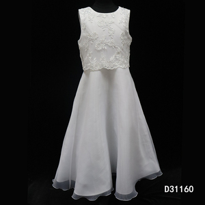 D31160 Vestido de Niña de las Flores para Comunión, Decorado con Encaje y Lentejuelas, para Banquete de Boda - Product Image 2