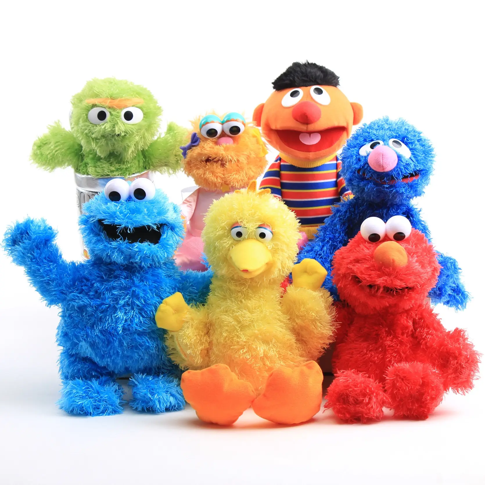 Hot Sale Kids Cartoon Sesame Street Plush Toy ELMO BIG BIRD COOKIE MONSTER Plush Toy Plush Puppet