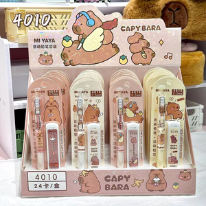 בעלי חיים capybara קריקטורה מכני 0.5 עיפרון חמוד מילוי אוטומטי עפרונות kawaii סט ניירת סט - Product Image 6