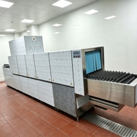 Hochtemperatur-Sterilisations-Flugspülmaschine für Restaurant, Hotel, Schule, Küche, Edelstahl Gewerbliche Spülmaschine
