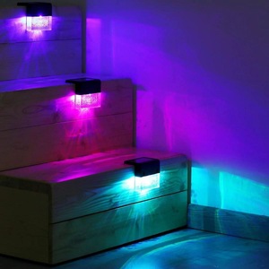 Mini Solar Wall <b>Lamp</b> <b>Bubble</b> Stripe Style Inductive Switch Outdoor Courtyard Fence Stairs Decorative Lighting Night Light - Product Image 1