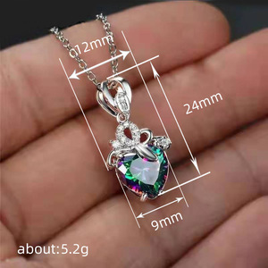 Collar con colgante de corazón para mujer, joyería sencilla y moderna, regalo para uso diario - Product Image 4