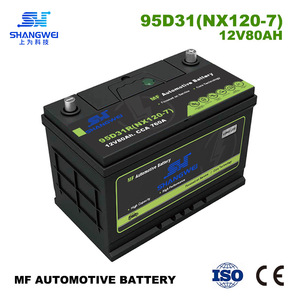 แบตเตอรี่รถยนต์ Shangwei 12V 80Ah CCA 702A MF แบตเตอรี่สตาร์ทสำหรับยานยนต์ อายุการใช้งานยาวนาน - Product Image 3
