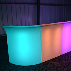 Chất lượng cao nhựa PE Chất liệu màu trong nhà có thể thay đổi hiện đại <span class=keywords><strong>LED</strong></span> chiếu sáng quầy <span class=keywords><strong>bar</strong></span>, quầy <span class=keywords><strong>bar</strong></span>, - Product Image 1