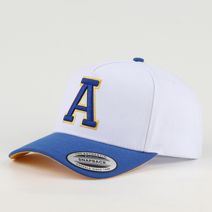 Vente en gros de chapeaux Snapback trois tons 100% coton 5 panneaux de haute qualité unisexe personnalisés chapeau de sport vintage à broderie 3D - Product Image 1